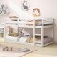 preview thumbnail 21 of 29, Modern Twin Size Bunk Bed with Ladder and Safety Guardrails