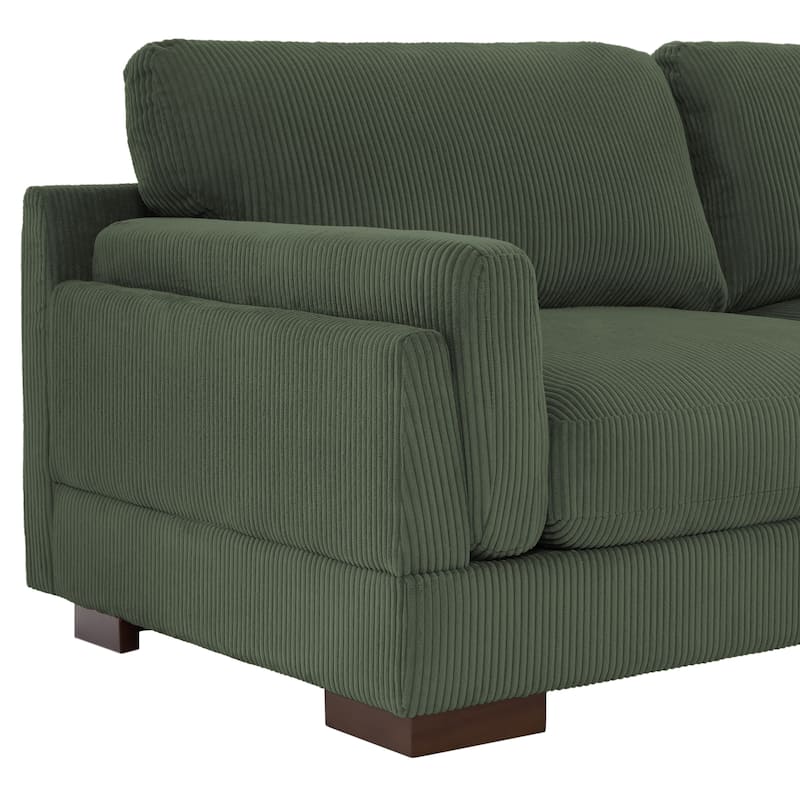 90.2"W Corduroy Upholstered Living Room Sofa