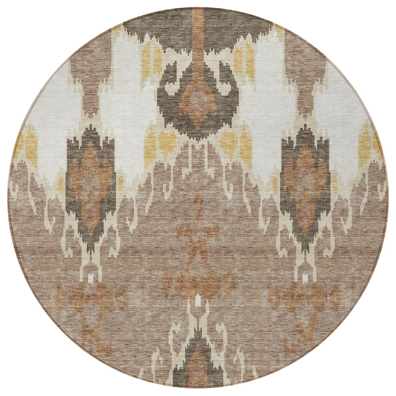 HomeRoots Ikat Transitional Rectangle Outdoor Rug