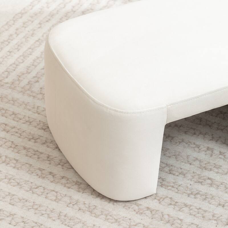 SEYNAR Modern Velvet Rectangle Accent Ottoman