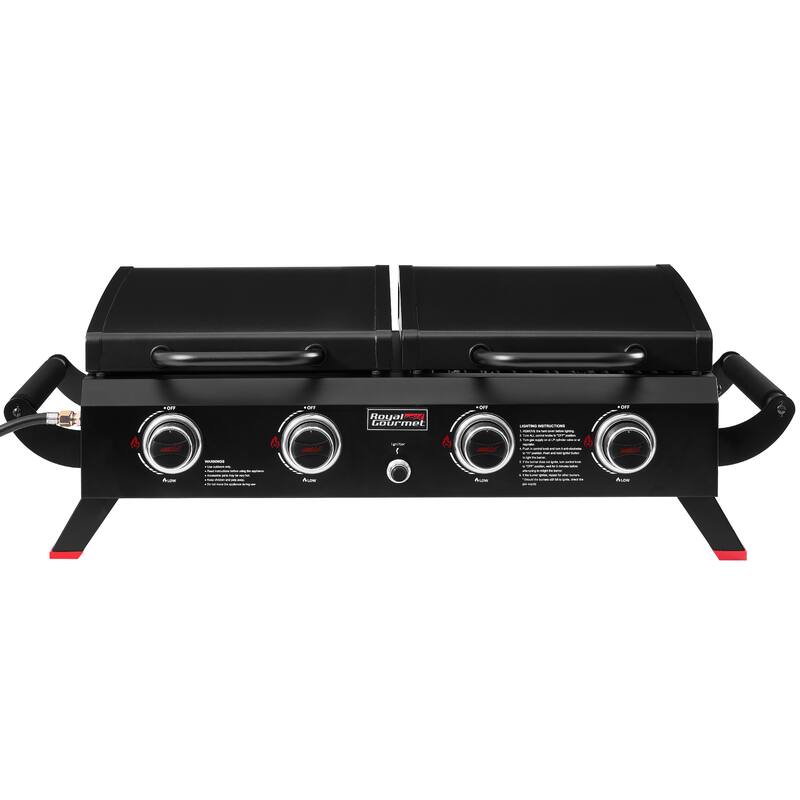 Royal Gourmet GD4002TP Portable Tabletop Grill & Griddle Combo, Black