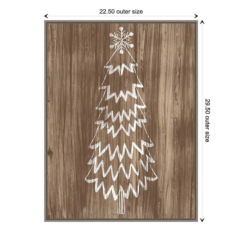 Barnwood Wonderland VIII Tree by June Erica Vess Framed Canvas Wall Art