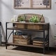 preview thumbnail 2 of 5, Hildebrand Rustic Oak 47-inch Metal 3-Shelf Plant Stand by Furniture of America