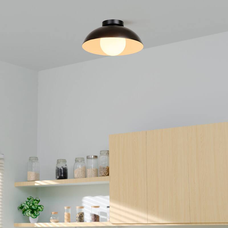 Globe Electric 91005469 Selma 13" Wide Semi-Flush Ceiling Fixture