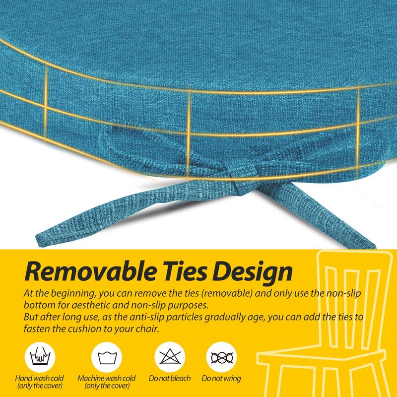 AAAAAcessories 17 in. X 16 in.Indoor Strap Non-slip Chair Cushion for Multi-scenario Setups (2 Pack) - N/A