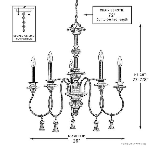 Luxury French Country Chandelier 27 875 H X 26 W With Art Nouveau Style Ancient Bronze Finish By Urban Ambiance 26 Overstock