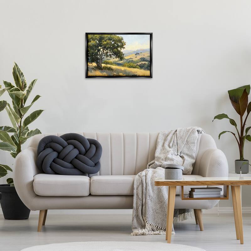 Stupell On The Hilltop Scenery Framed Floater Canvas Wall Art Design By LSR Creative Studio