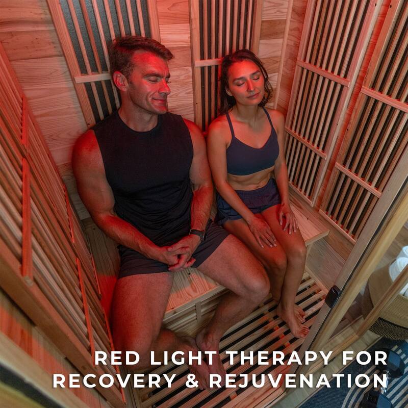Backyard Discovery Rylan 2-Person Infrared Sauna, Red Light Therapy