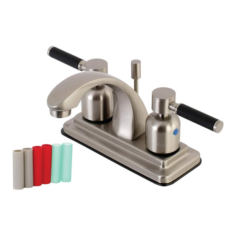 Kingston Brass Kaiser 1.2 GPM Centerset Bathroom Faucet with Pop-Up - Brushed Nickel