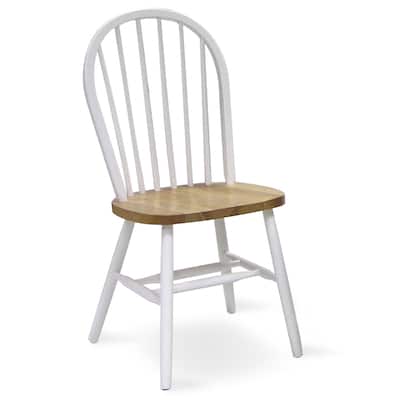 International Concepts Solid Wood Windsor Spindle Back Dining Chair