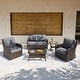 preview thumbnail 6 of 24, 5-Piece Outdoor Rattan Seating Set with Swivel Chairs & Coffee Table