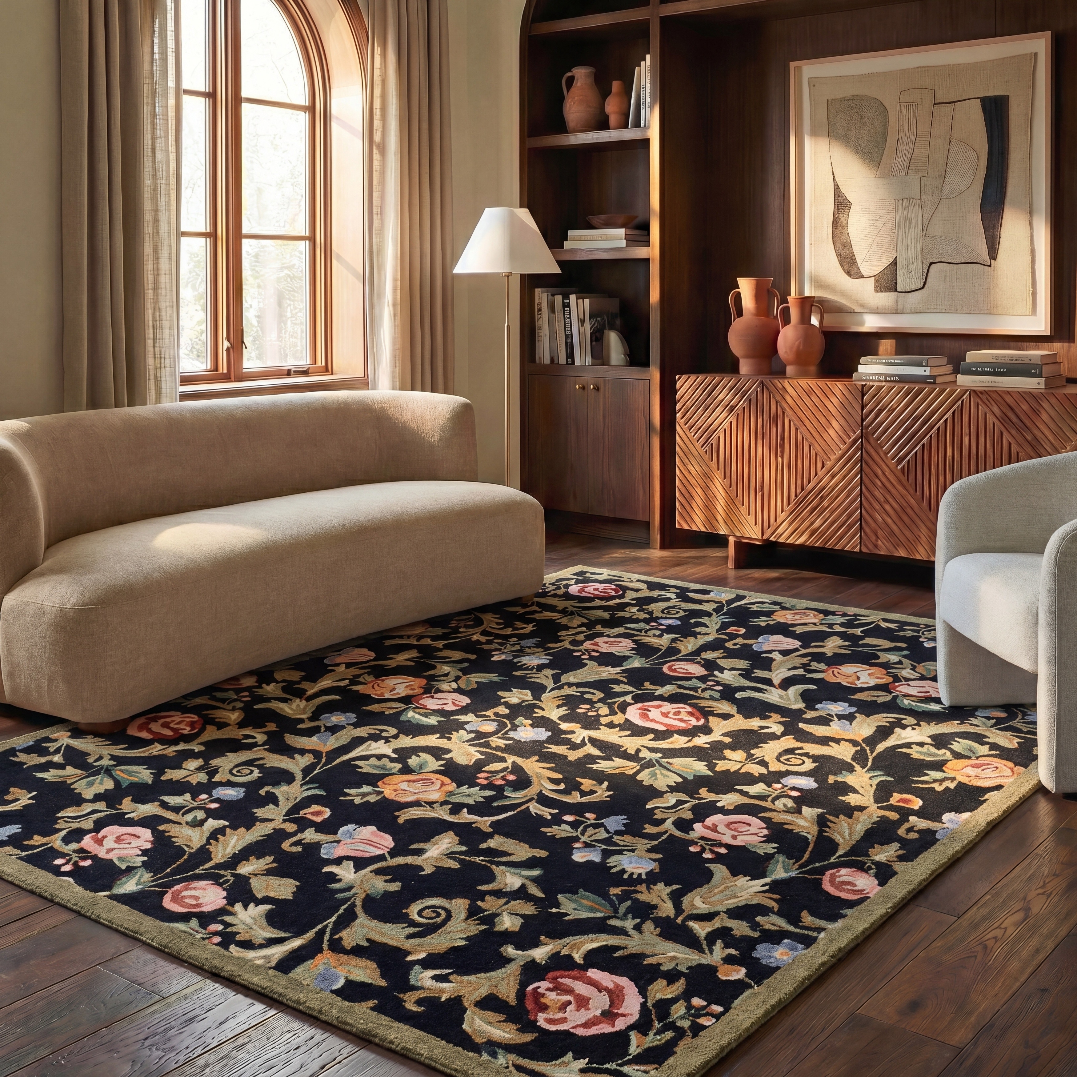 SAFAVIEH Handmade Chelsea Ageet French Country Floral Wool Rug