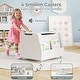 preview thumbnail 6 of 7, Gymax Kids Toy Box Wooden Storage Chest Bench w/ Bookshelf Wheels