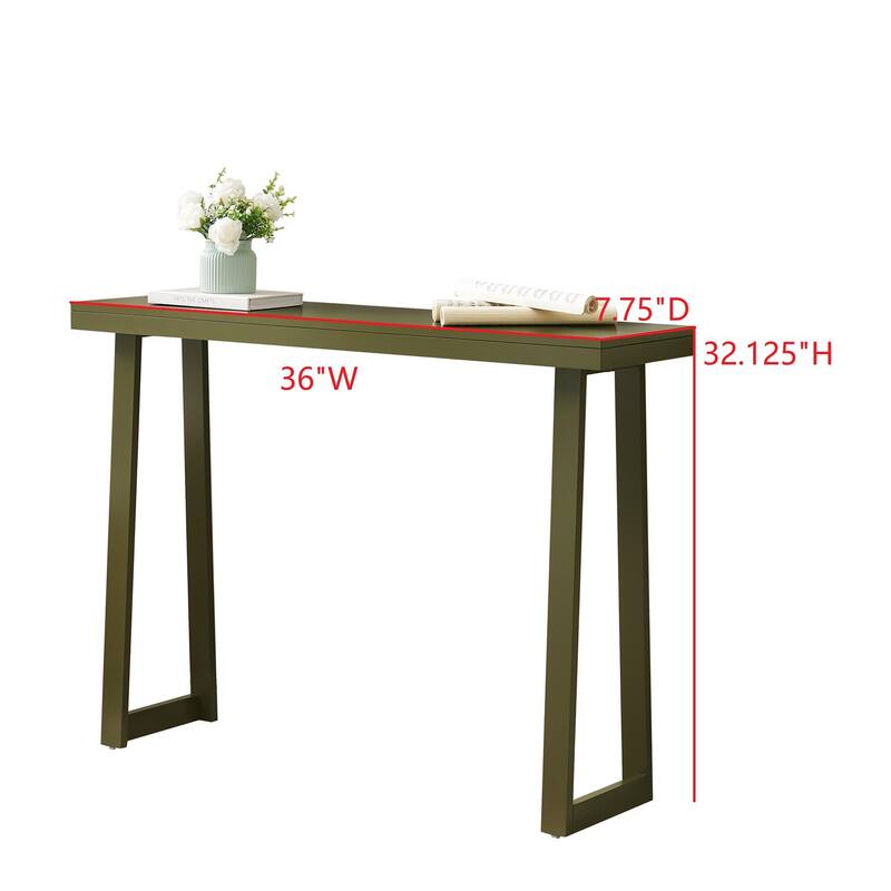 Claude Collection Wood 36" Modern Console Table with Shelf