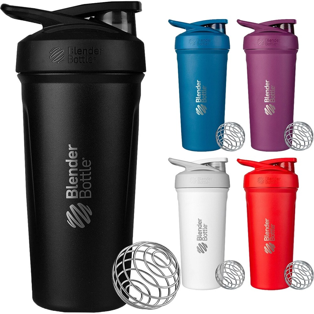 Overstockblender Bottle Strada 24 Oz Stainless Steel Shaker Cup With Loop Top Red Dailymail