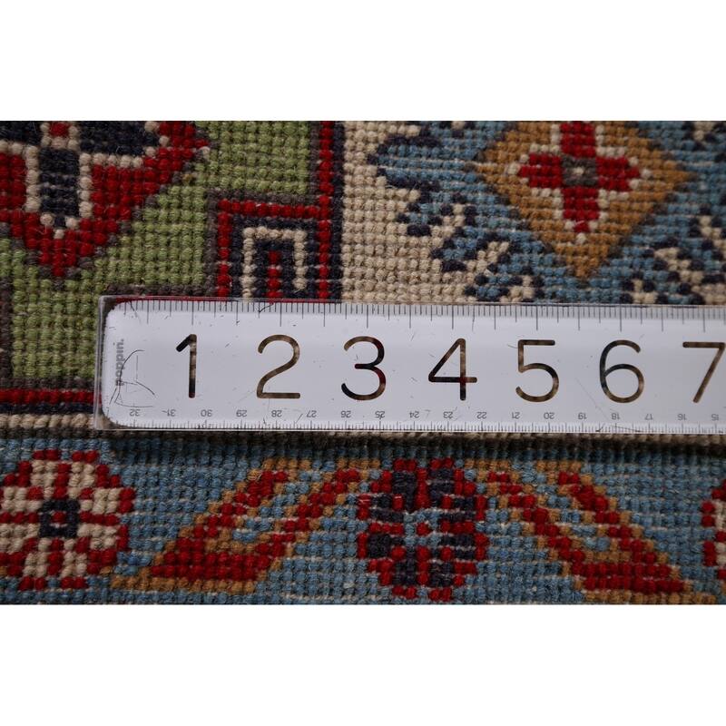 Traditional Red Kazak Area Rug Hand-Knotted Wool Carpet - 5'0" x 6'9"