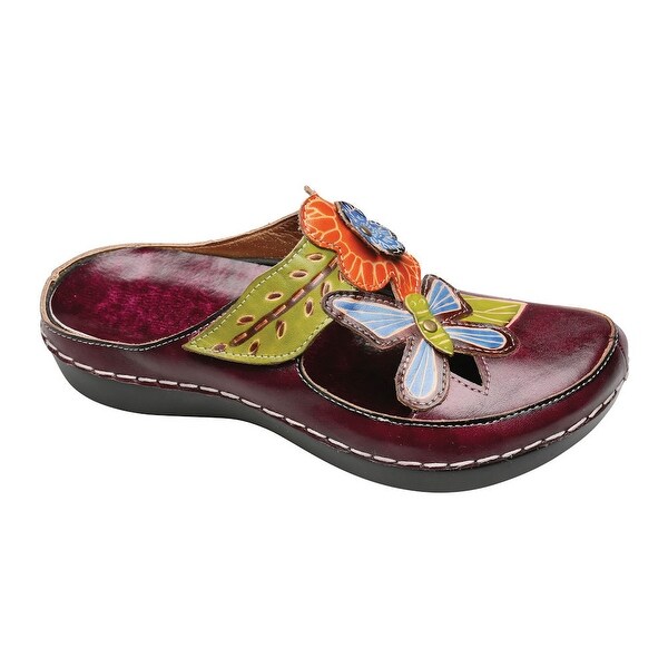 Shop Women's Clog Sandals - Hand Painted Butterfly Leather Uppers ...