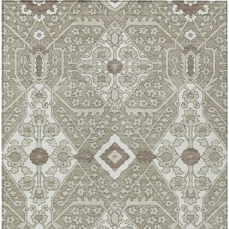 HomeRoots Floral Transitional Rectangle Outdoor Rug