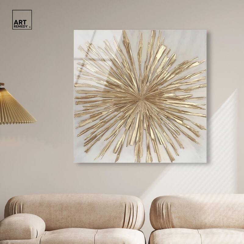 Golden Zenith Acrylic by Art Remedy, Ready to Hang