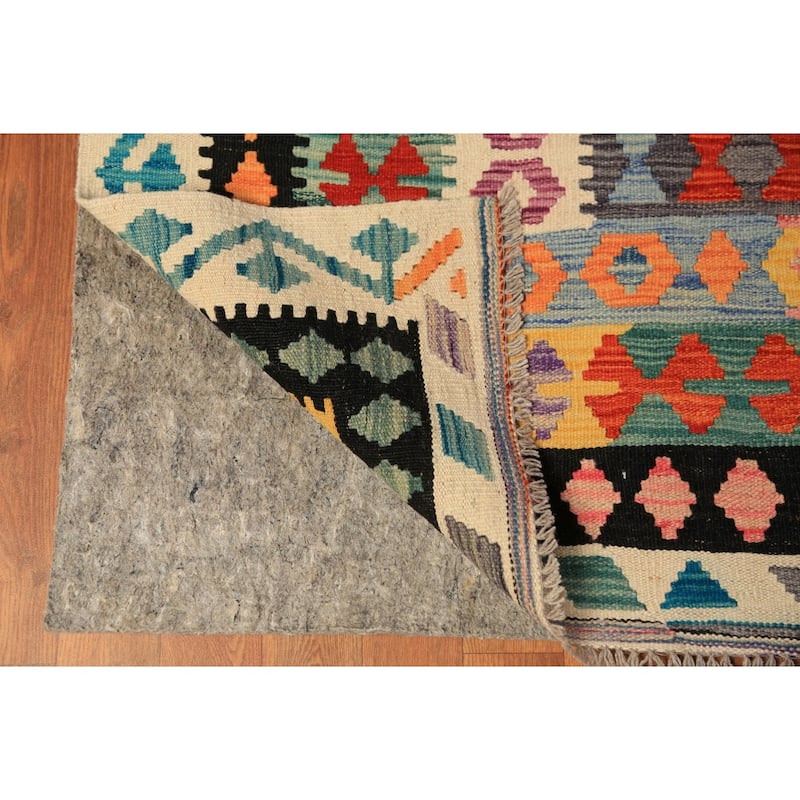 Southwestern Style Kilim Oriental Large Rug Flatweave Wool Carpet - 10'0"x 14'9"