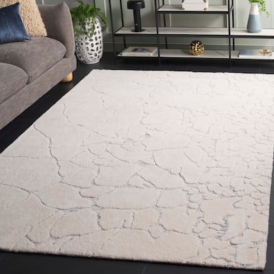 SAFAVIEH Handmade Ebony Giampaola Modern Contemporary Wool Rug