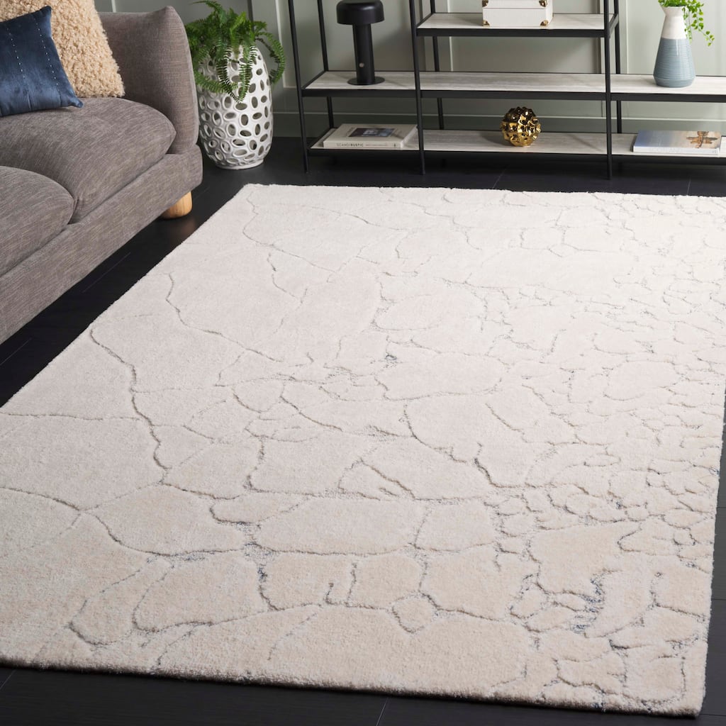 SAFAVIEH Handmade Ebony Giampaola Modern Contemporary Wool Rug