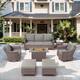 Option Brwon Wicker Grey Cushion