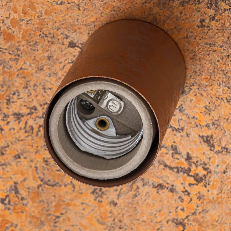 4-Light Glam Distressed Copper Crystal Flush Mount Ceiling Light - 15.75