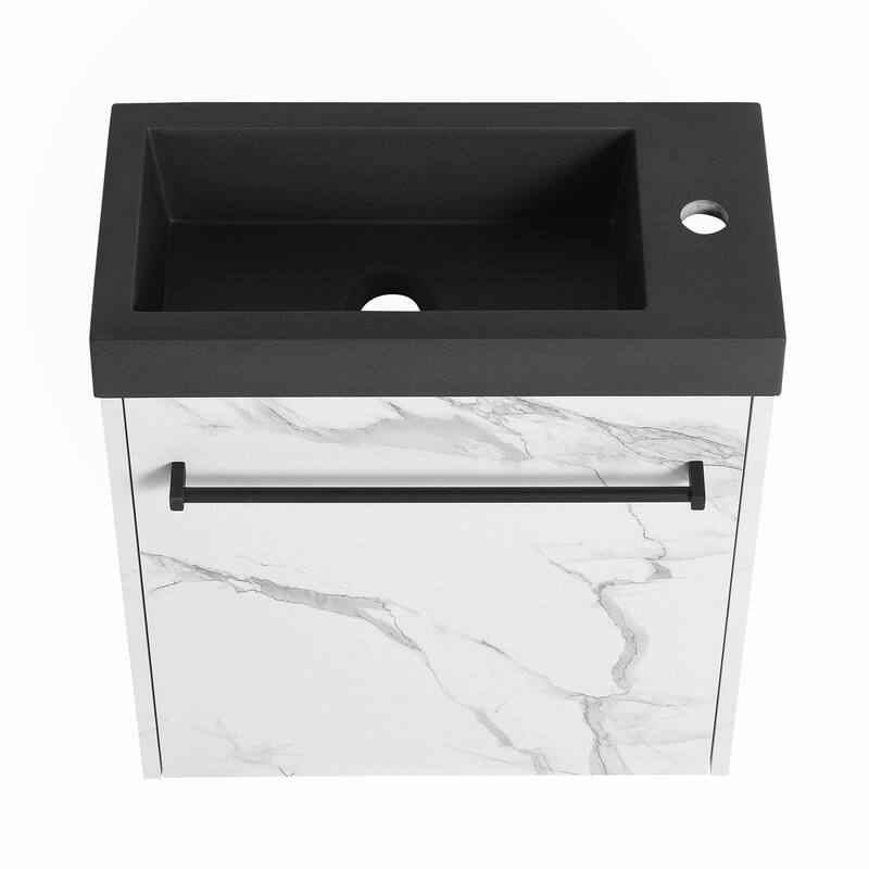 20"Floating Wall-Mounted Bathroom Vanity with Resin Sink