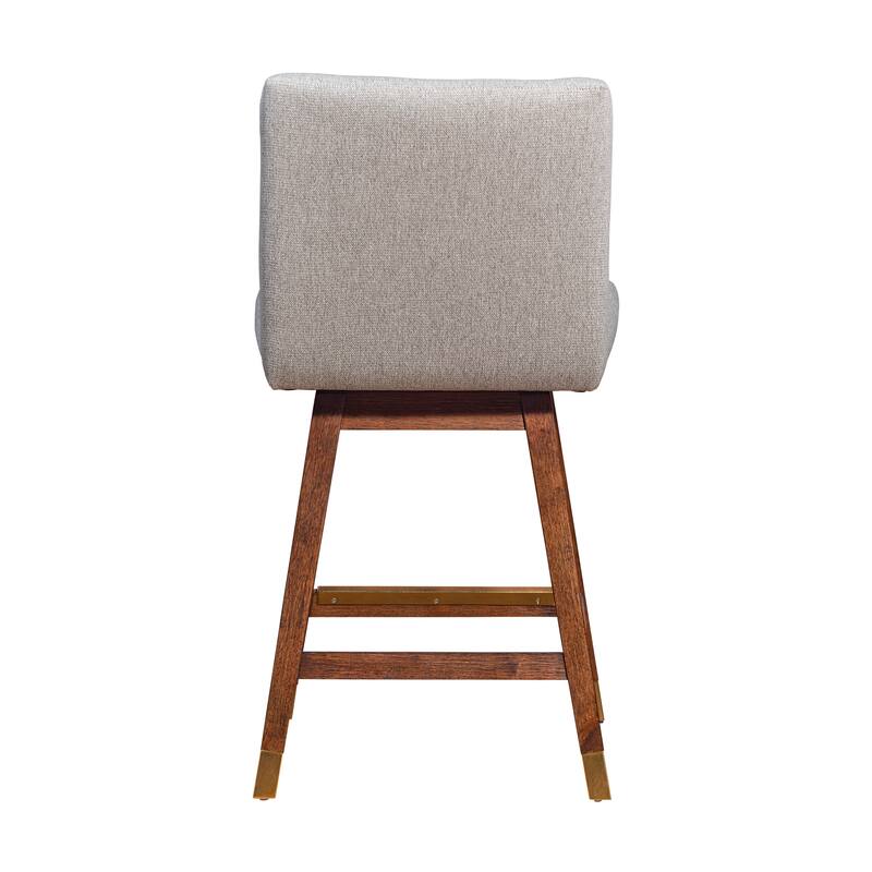 Basila Upholstered Bar or Counter Height Swivel Barstool