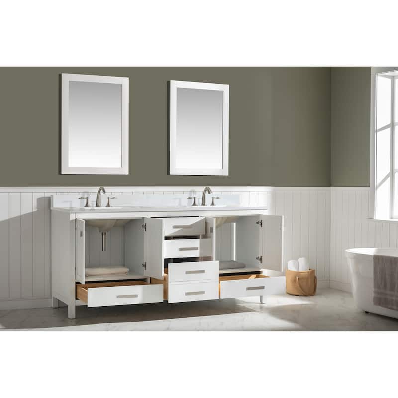 Valentino 72" Double Vanity in White