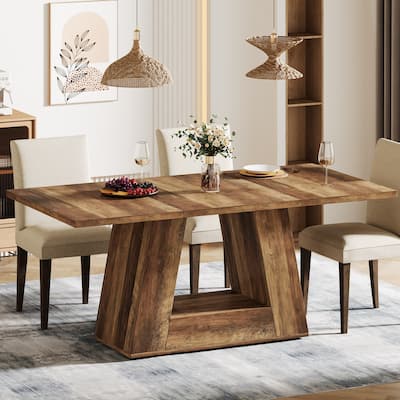 Modern Rectangular Dining Table for 4 to 6 People - 62.99" W x 31.5" D x 29.5" H