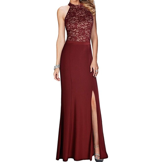 cranberry lace dress