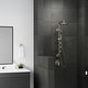 preview thumbnail 1 of 4, PULSE ShowerSpas Lanai 8-in Rain Showerhead and Multi-function Handshower and Pivoting Shower Arm in Brushed Nickel 1.8 GPM