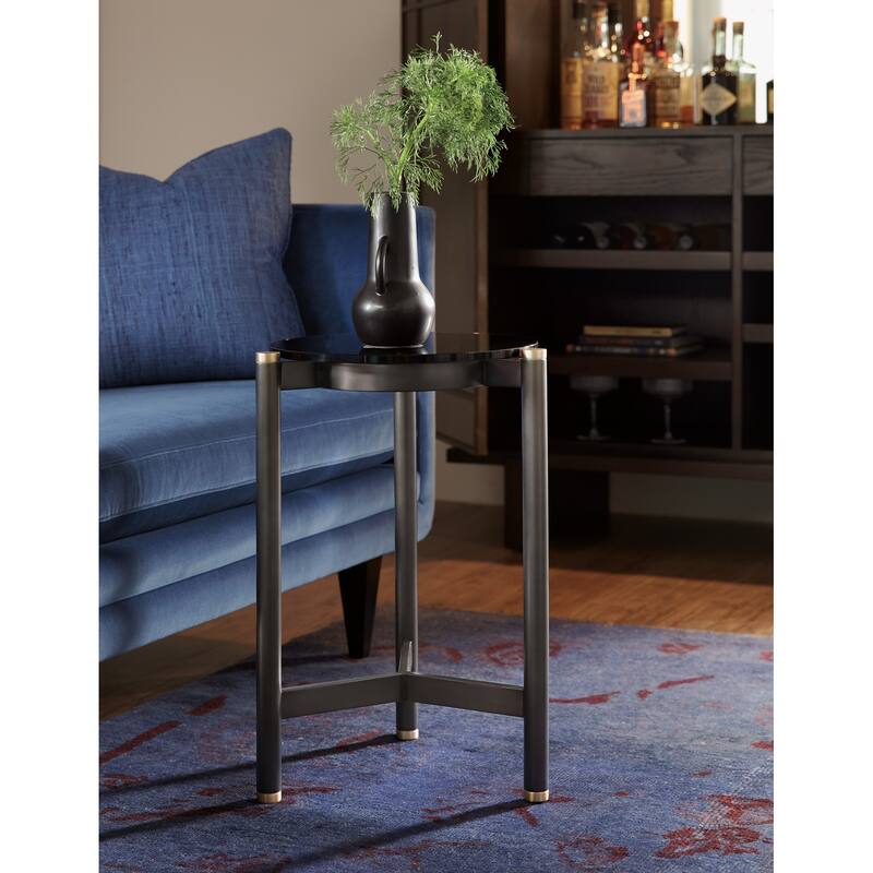 Hooker Furniture M38-80117-00 Grayson 16" Diameter Glass Top Metal