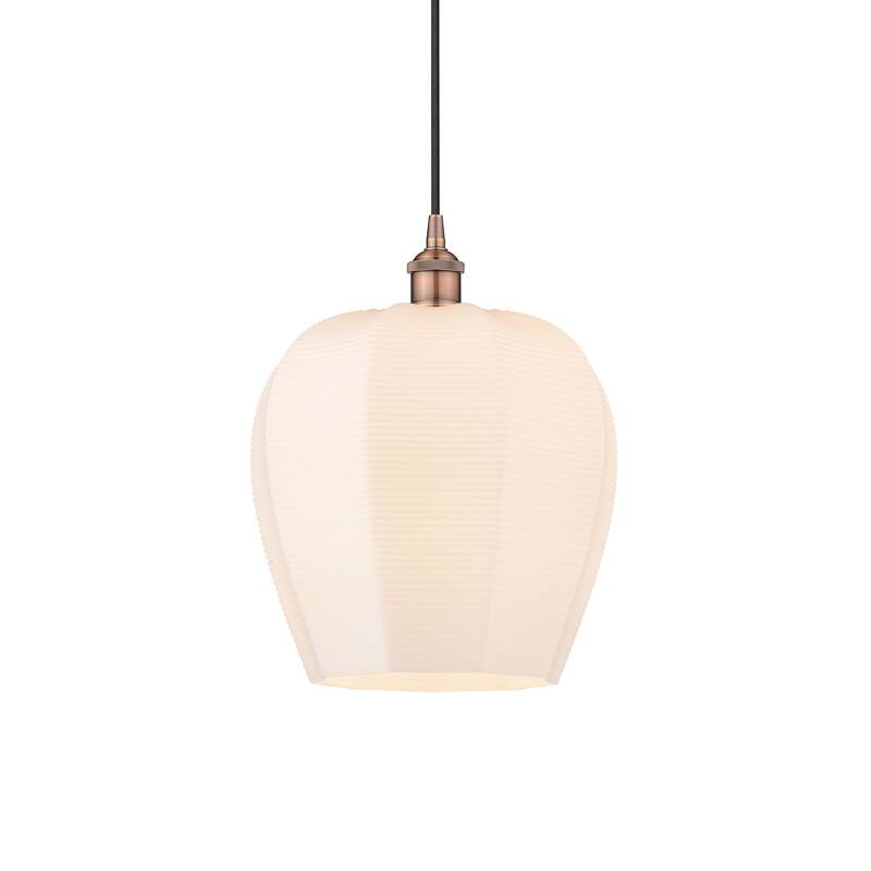 Innovations Lighting 616-1P-15-12 Norfolk Pendant Norfolk 12" Wide - Antique Copper / Matte White