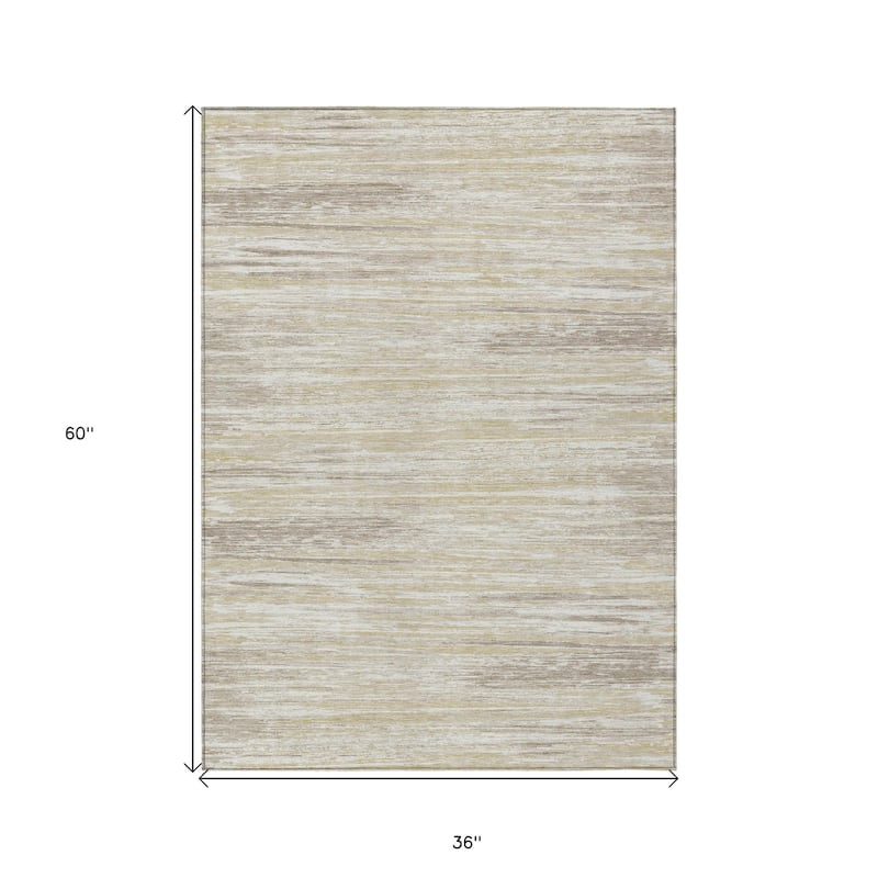 HomeRoots Striped Transitional Rectangle Outdoor Rug