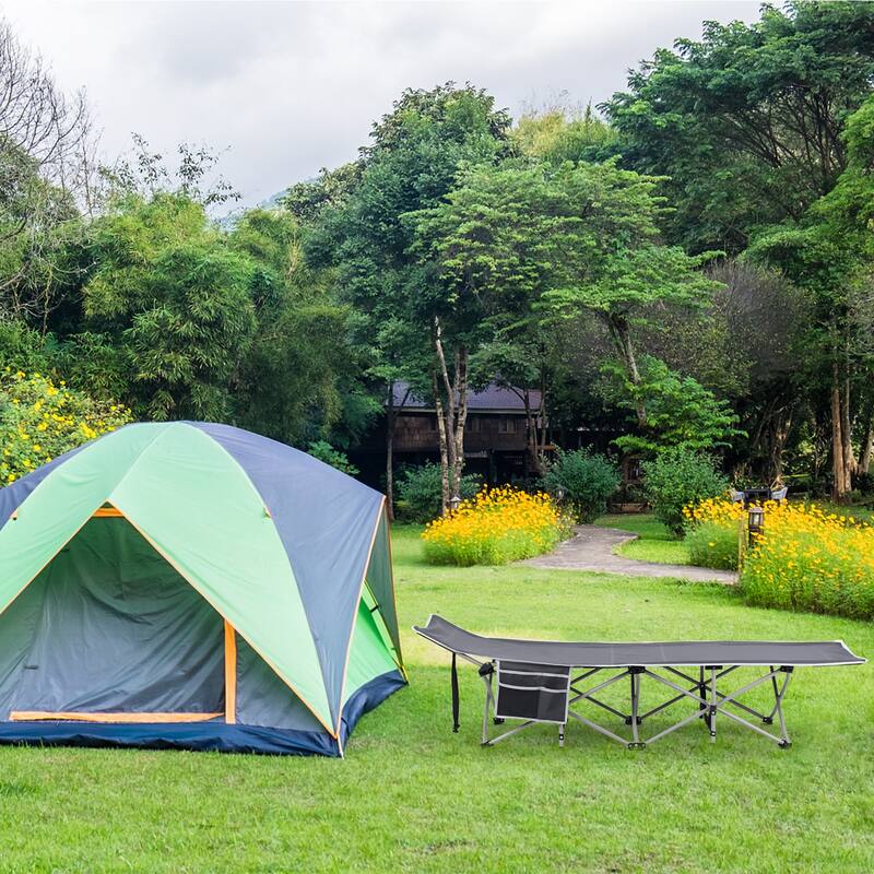 Portable Camping Cot with Mattress