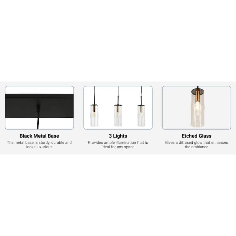 Kenroy Home Caulford 3-Light Island Light - Black