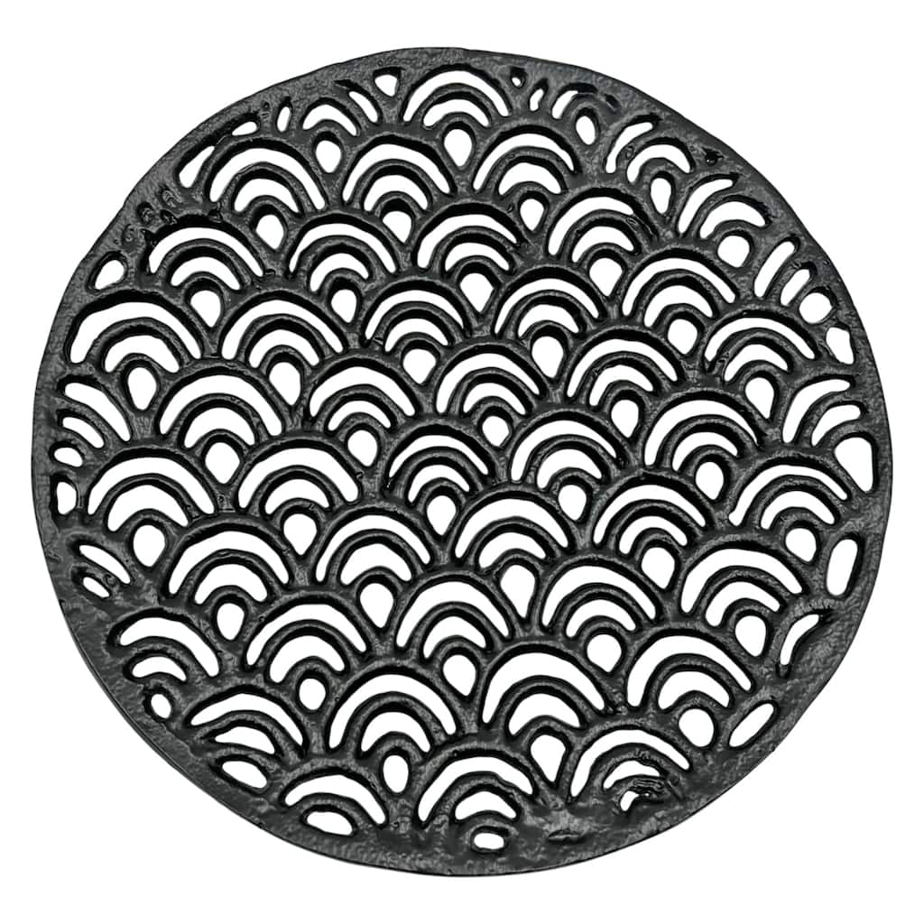 Decorative Handmade Aluminum Round Platter Bowl in Black