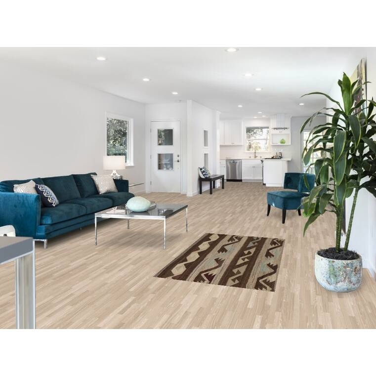 Striped Kilim Oriental Accent Rug Hand-Woven Wool Carpet - 3'0"x 5'0"