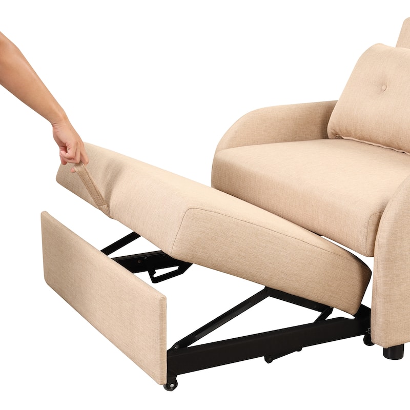 48.8"2-Seater Sleeper Sofa 3 in 1 with 2 Wing Table and USB Charge