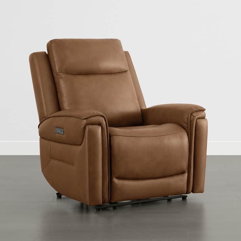 Spruce & Spring Dual Motors Genuine Leather Zero Gravity Recliner with Power Headrest