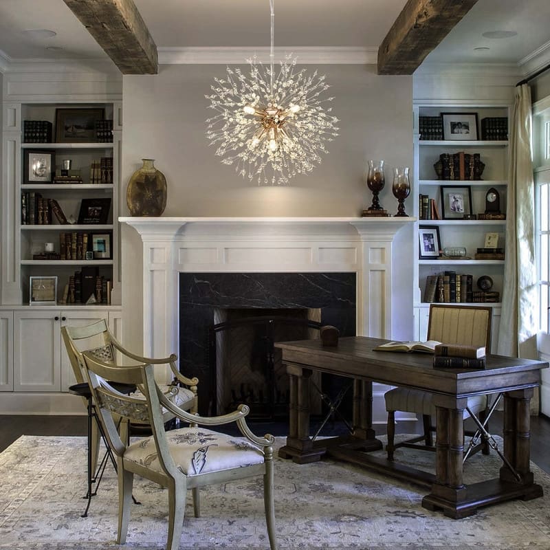 8/9/12/16-Light Modern Linear Sputnik Globe Pendant Starburst Firework Crystal Chandelier