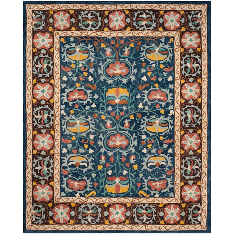 SAFAVIEH Handmade Roslyn Hygerta Modern Floral Wool Rug
