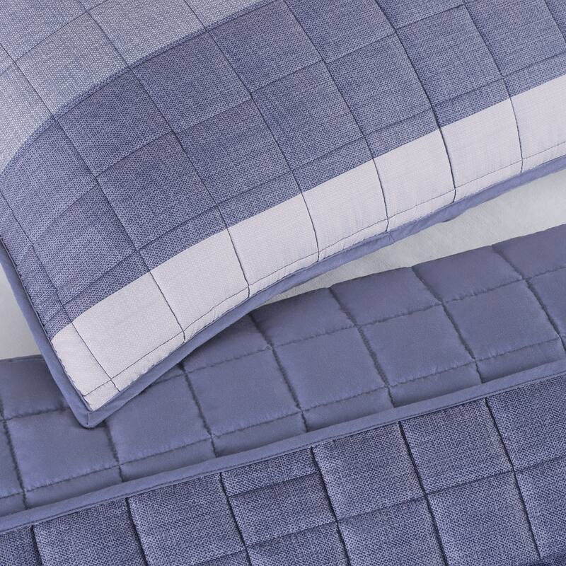 Serta Simply Comfort Billy Textured Stripe Quilt Set