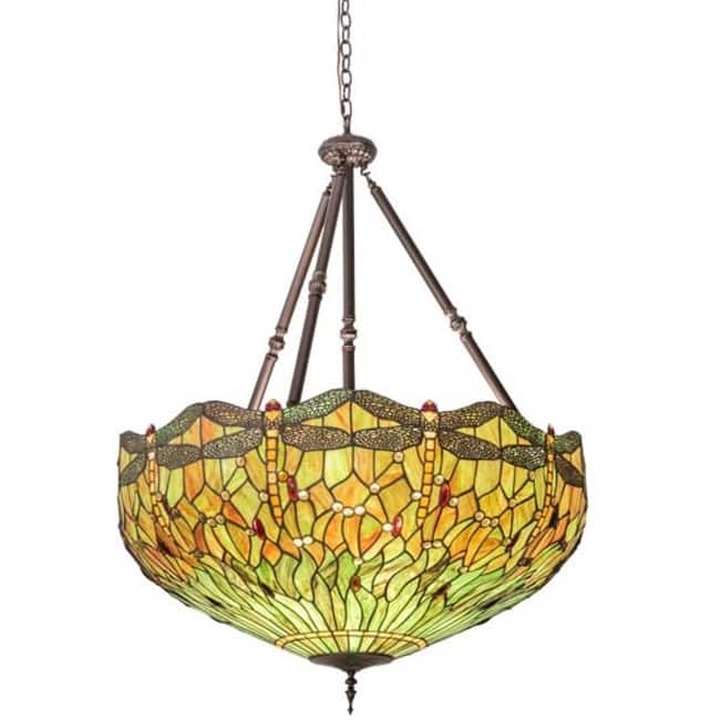 Meyda Tiffany 30283 Tiffany Hanginghead Dragonfly 5 Light 38" Wide - Antique