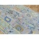 preview thumbnail 9 of 10, Hand Knotted Gray Oushak with Wool Oriental Rug (3' x 13'11") - 3' x 13'11"