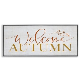 Stupell Inviting Welcome Autumn Script Framed Giclee Art Design By Lux ...