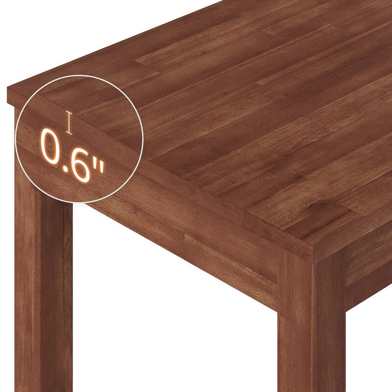 45 in. Outdoor 3-Piece Patio Bar Set with Rectangular Patio Bar Table and Counter Height Bar Stools